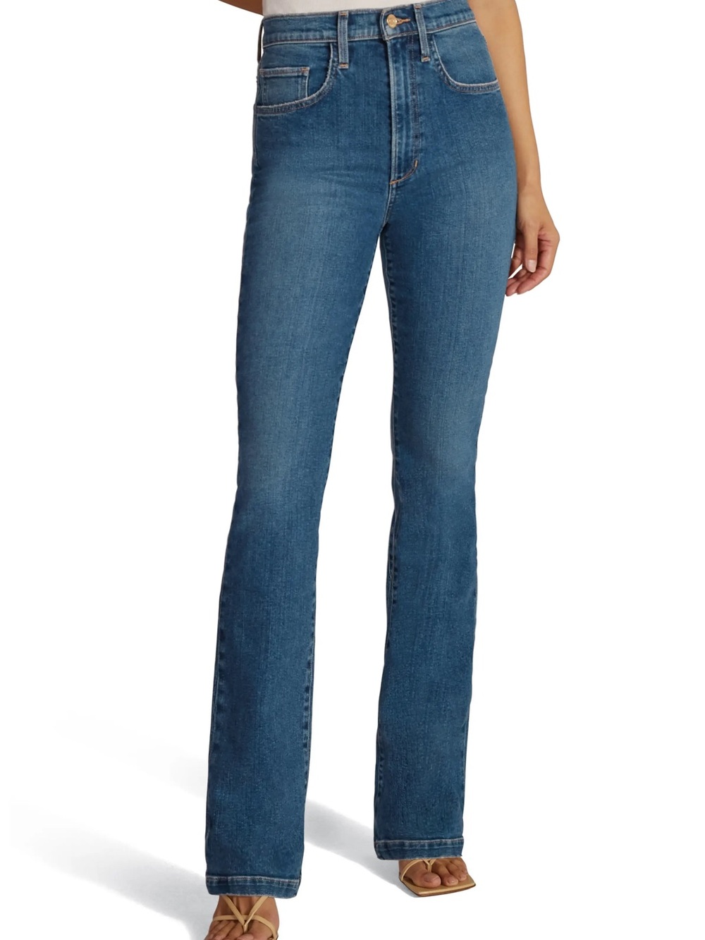Favorite Daughter The Valentina High-Rise Straight-Leg Jeans in Ascot